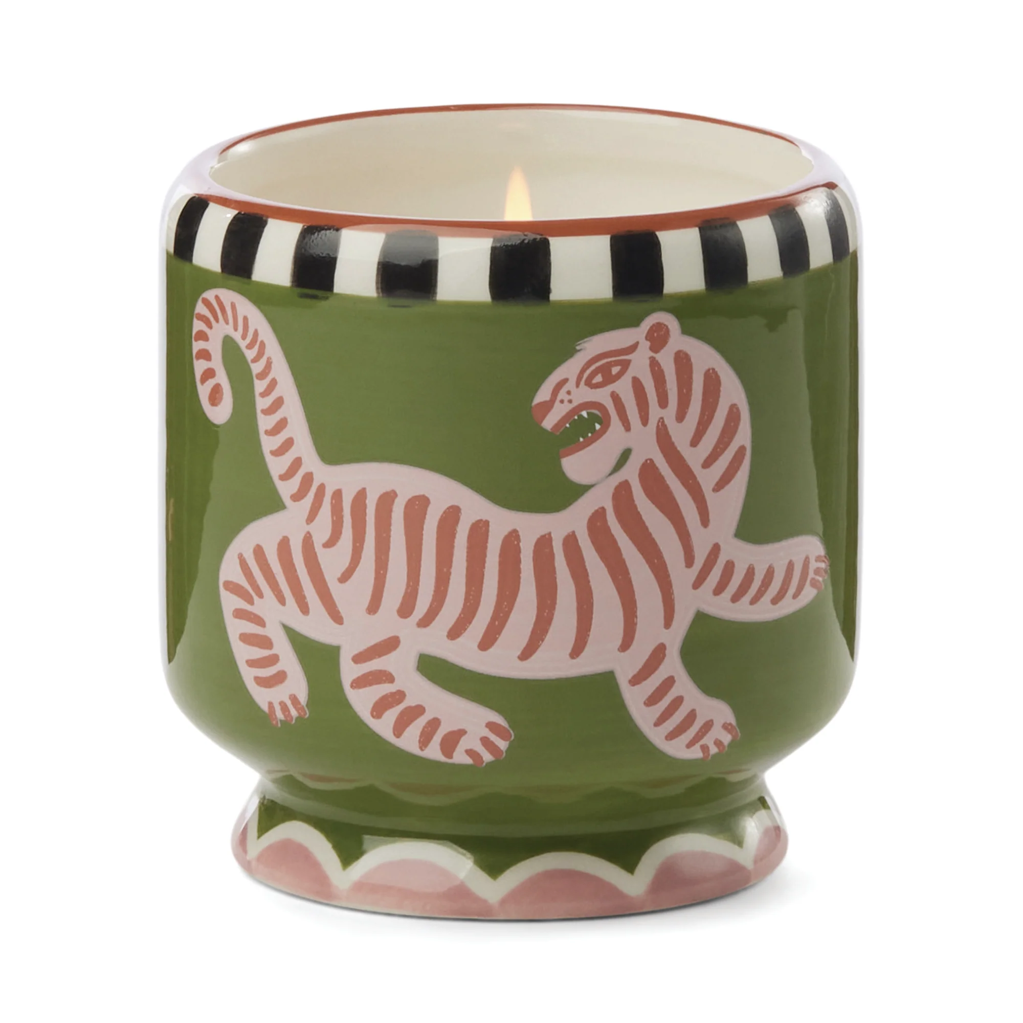 Paddywax A Dopo Tiger Ceramic Scented Candle, Black Cedar & Fig