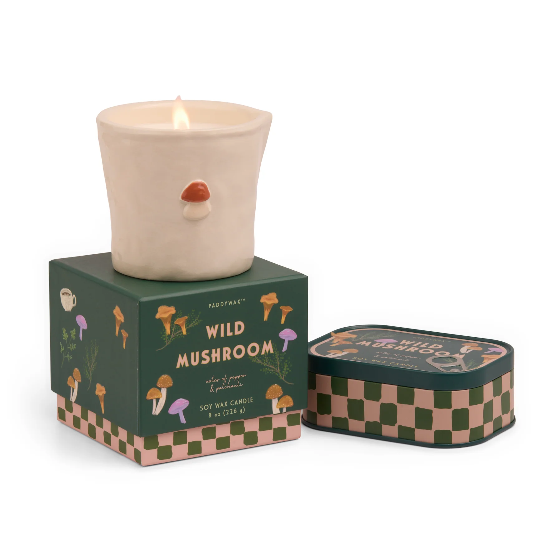 Paddywax Bistro Wild Mushroom Ceramic Scented Candle, Pepper & Patchouli - Image 3