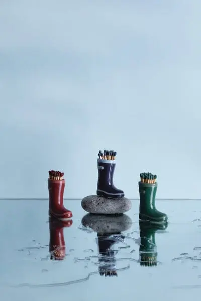 Paddywax Ceramic Wellington Boot Match Holder, Chrome - Image 4