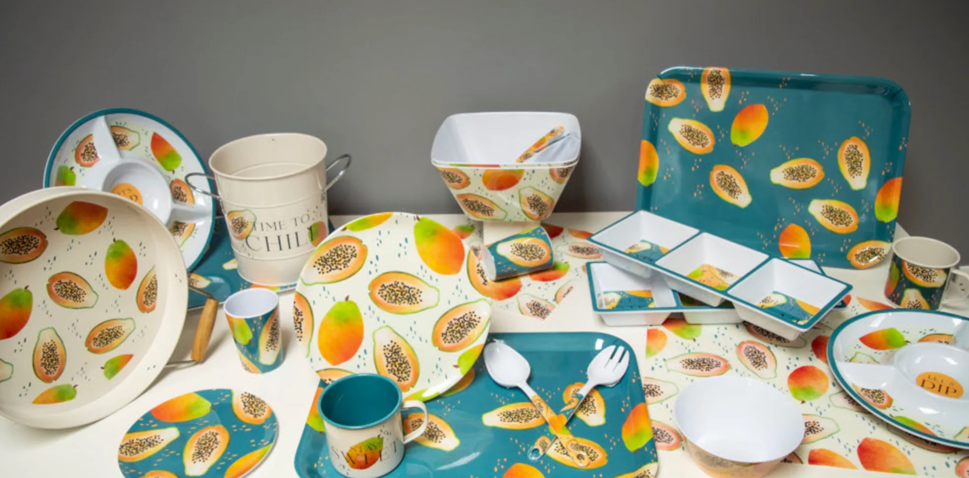Papaya Bliss Melamine Picnic Beaker - Image 7
