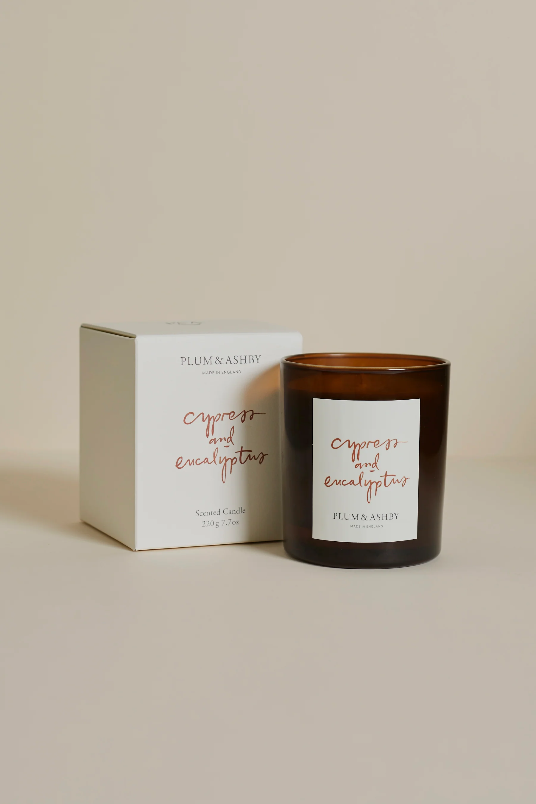 Plum & Ashby Scented Candle, Cypress & Eucalyptus