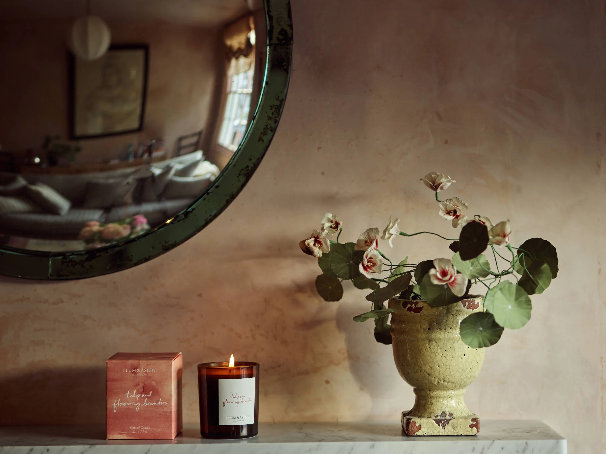 Plum & Ashby Scented Candle, Tulip & Flowering Branches - Image 5