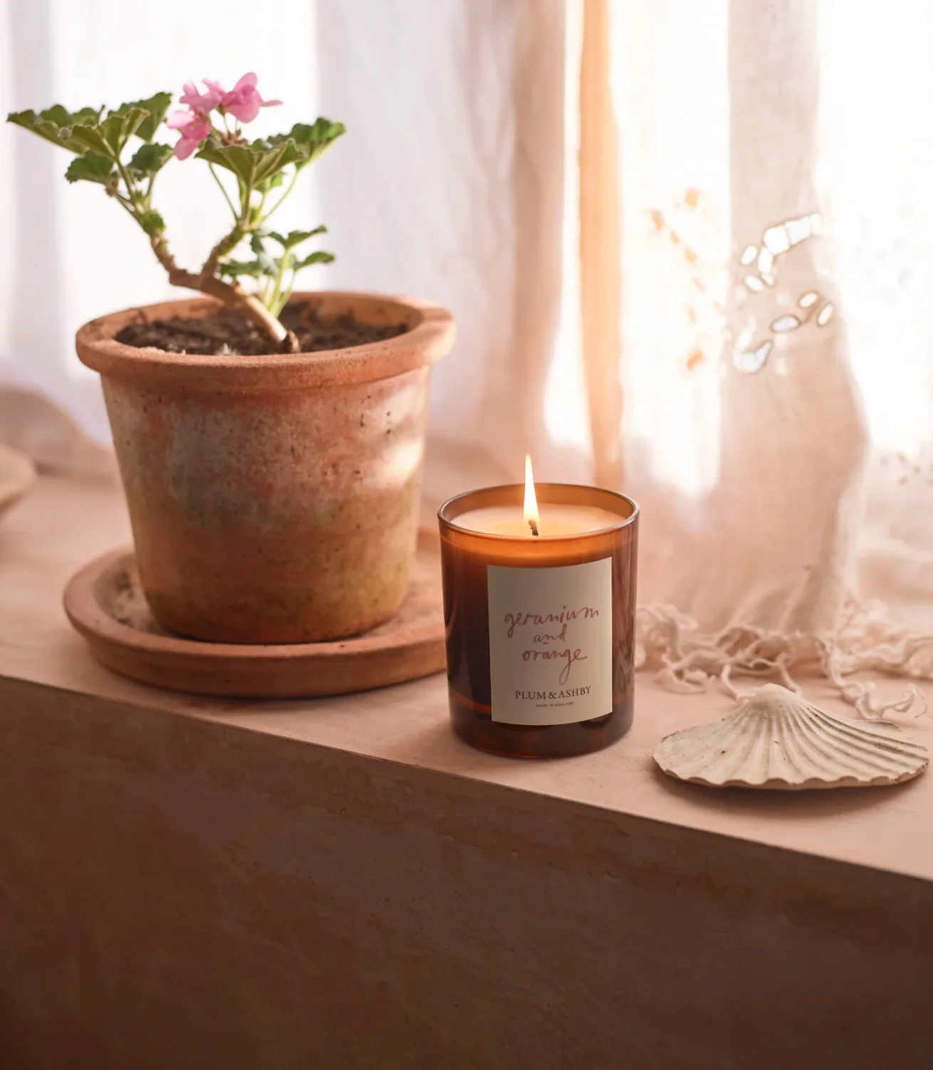 Plum & Ashby Scented Votive, Geranium & Orange - Image 3