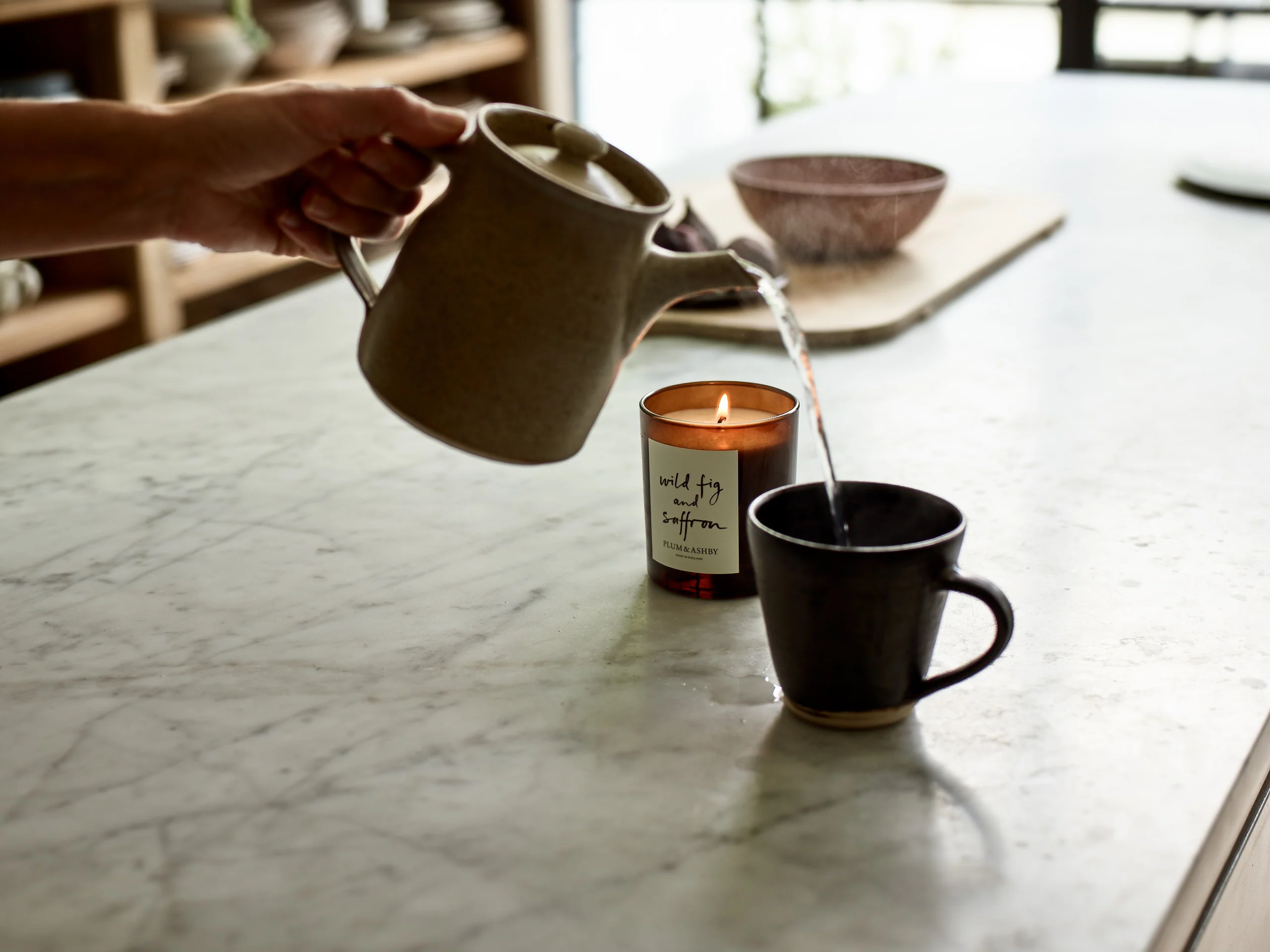 Plum & Ashby Scented Votive, Wild Fig & Saffron - Image 4