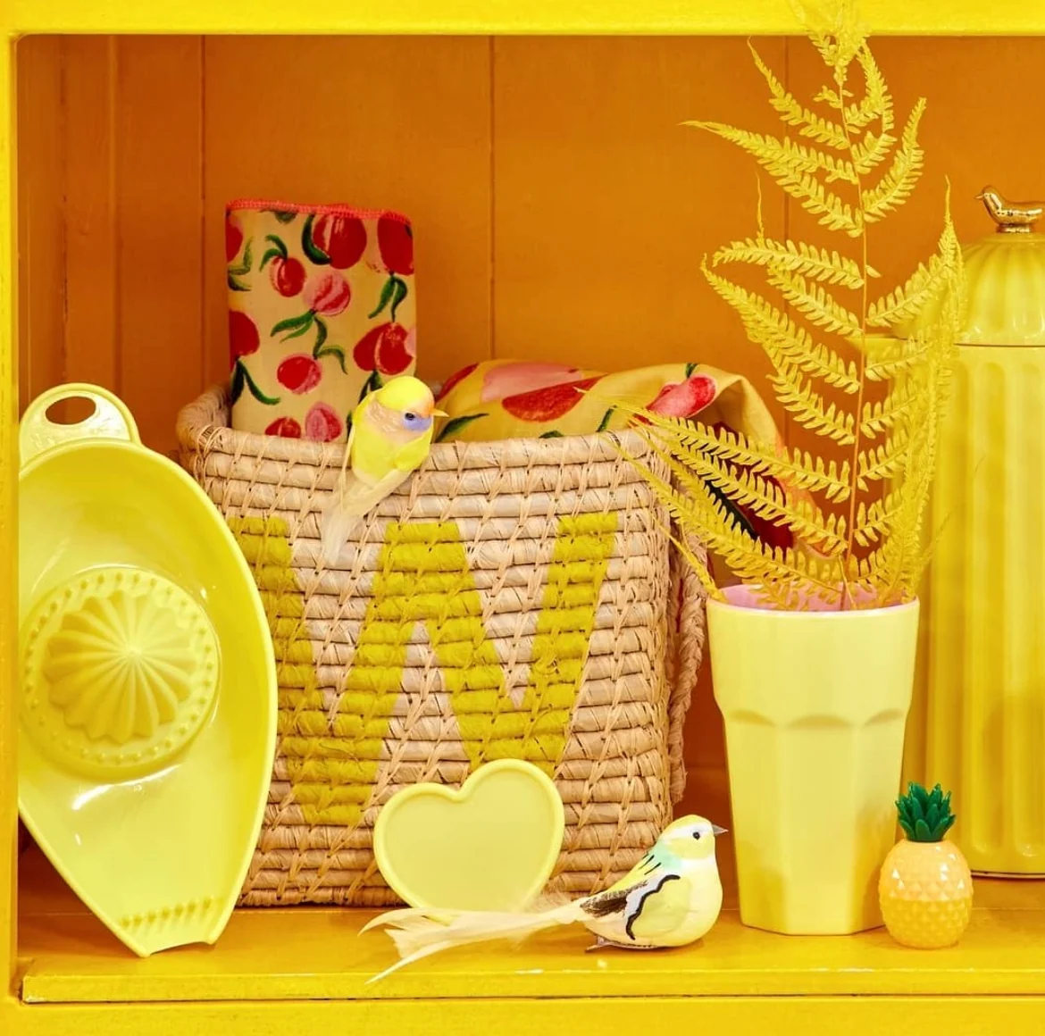 Rice Raffia Alphabets Basket - Image 15