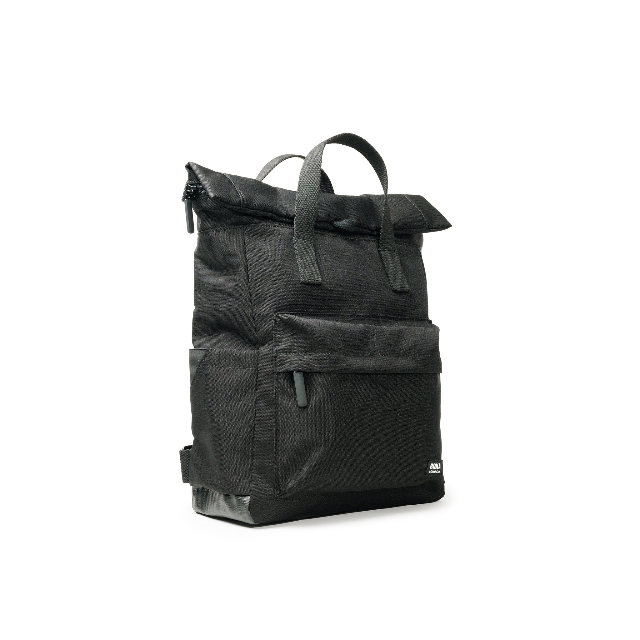Roka London All Black Canfield B Medium Rucksack, (Sustainable Canvas) - Image 2