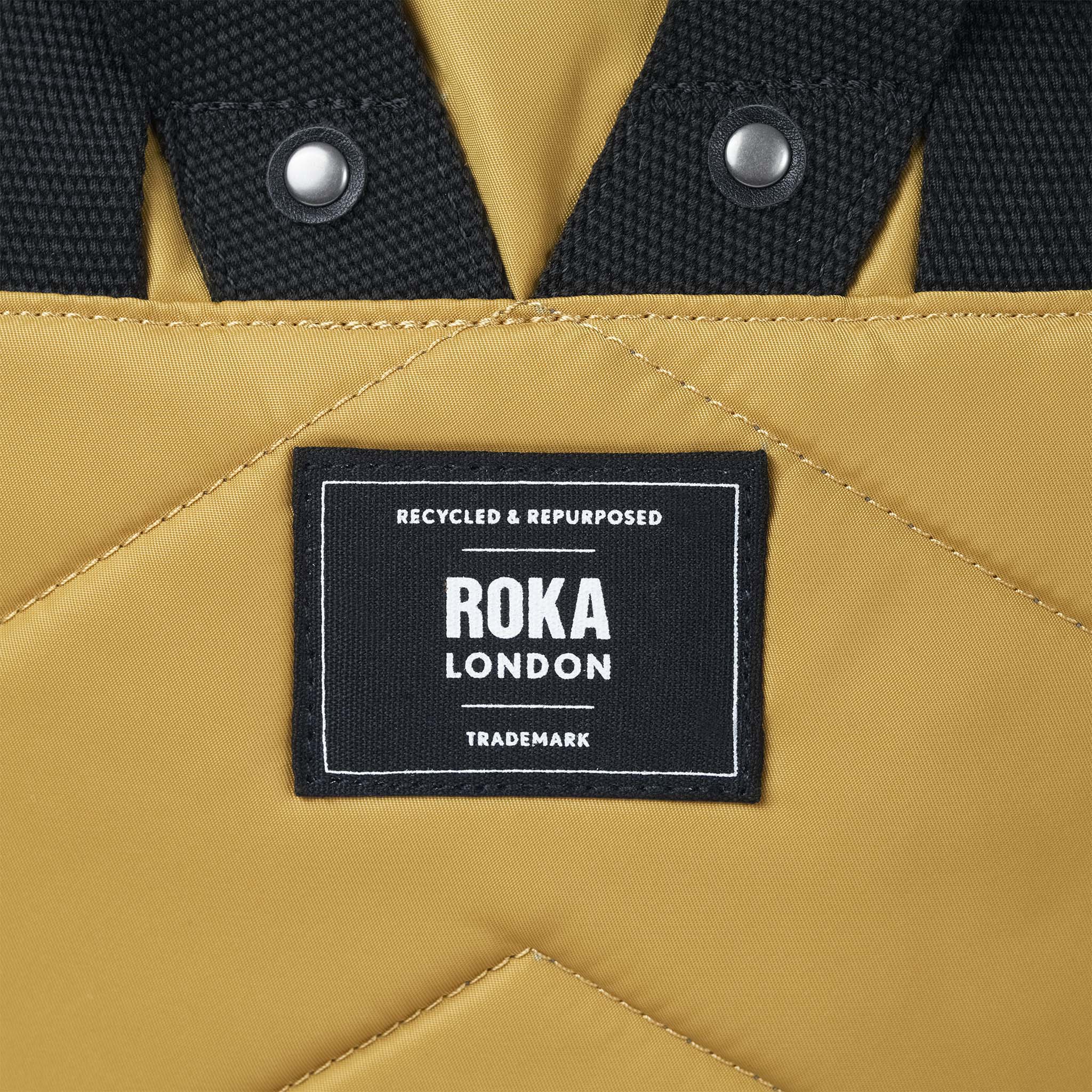 Roka London Black Label, Canfield B Medium Rucksack, Corn (Sustainable Nylon) - Image 4