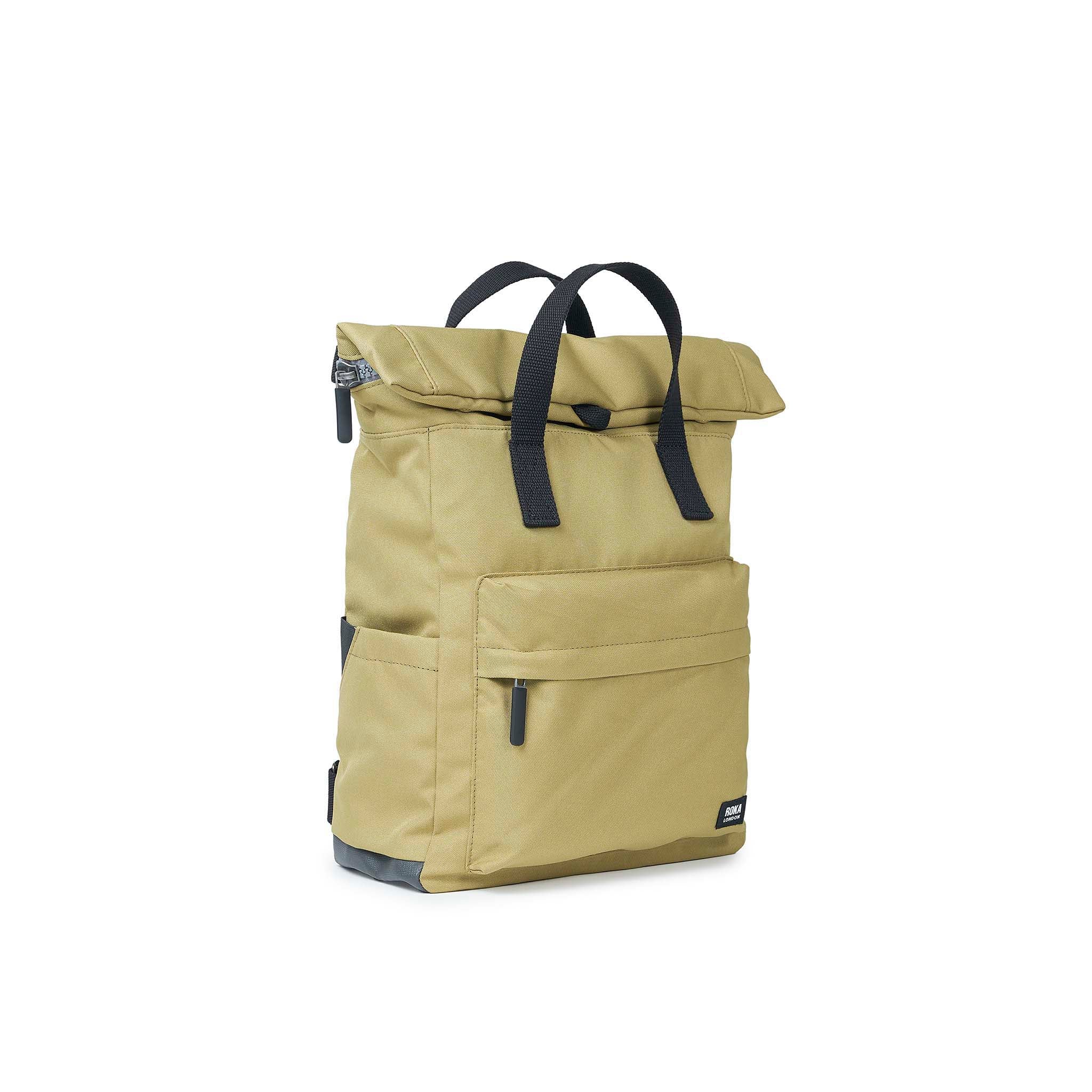 Roka London Black Label, Canfield B Rucksack, Khaki (Sustainable Canvas) - Image 2