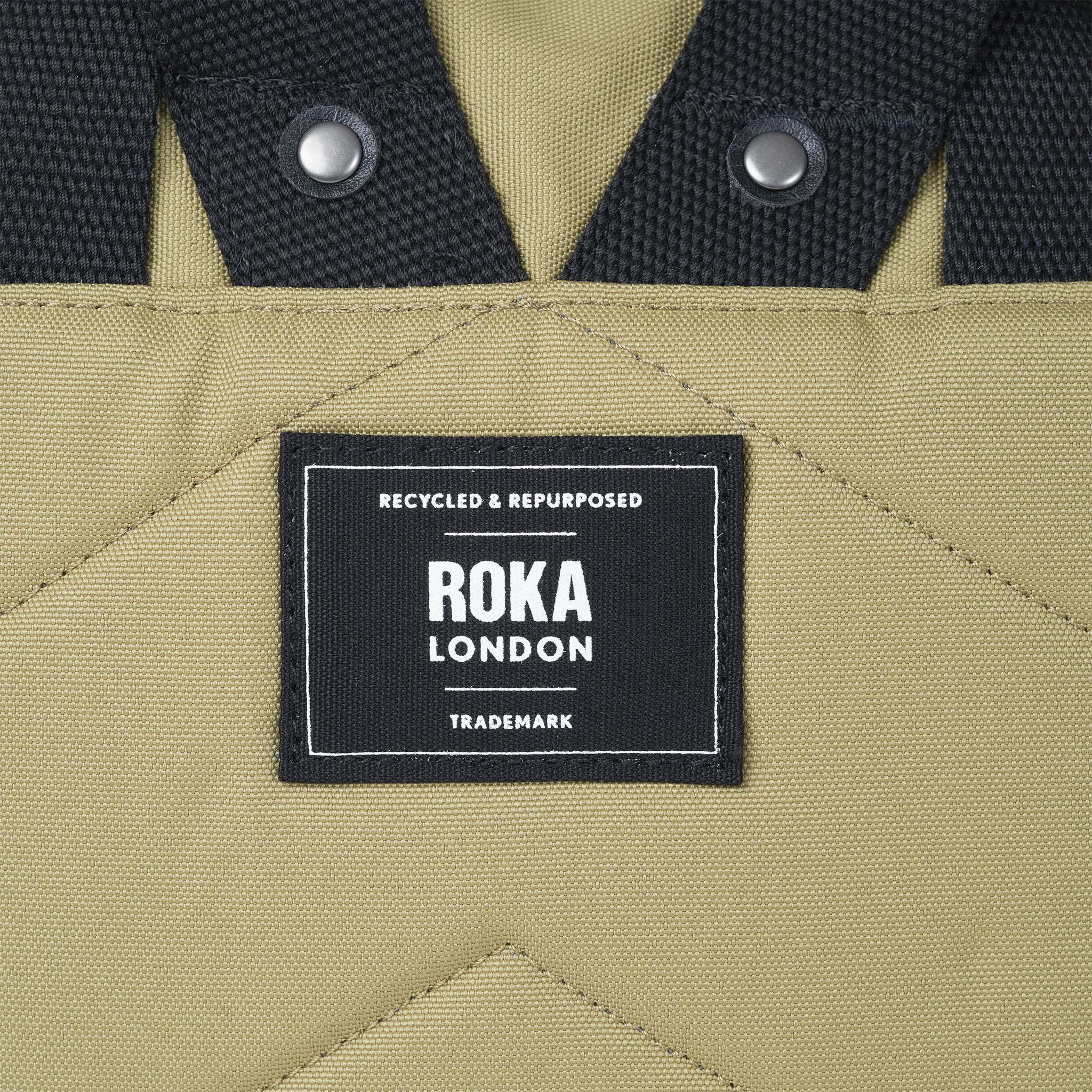 Roka London Black Label, Canfield B Rucksack, Khaki (Sustainable Canvas) - Image 4