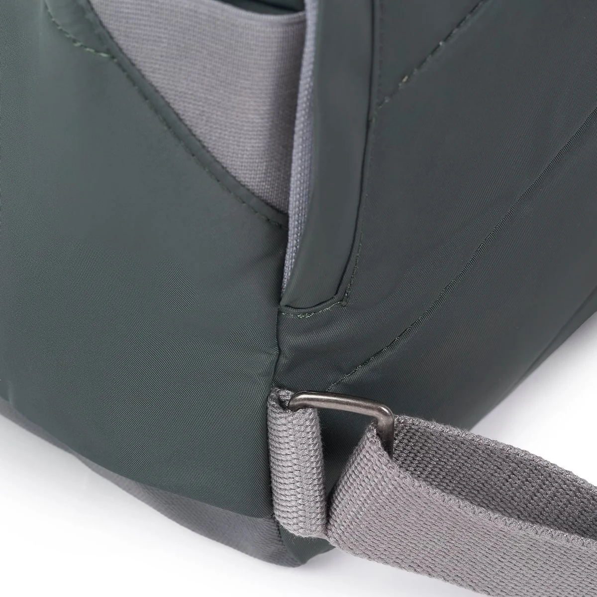 Roka London Canfield B Sustainable Nylon Rucksack, Thyme - Image 7