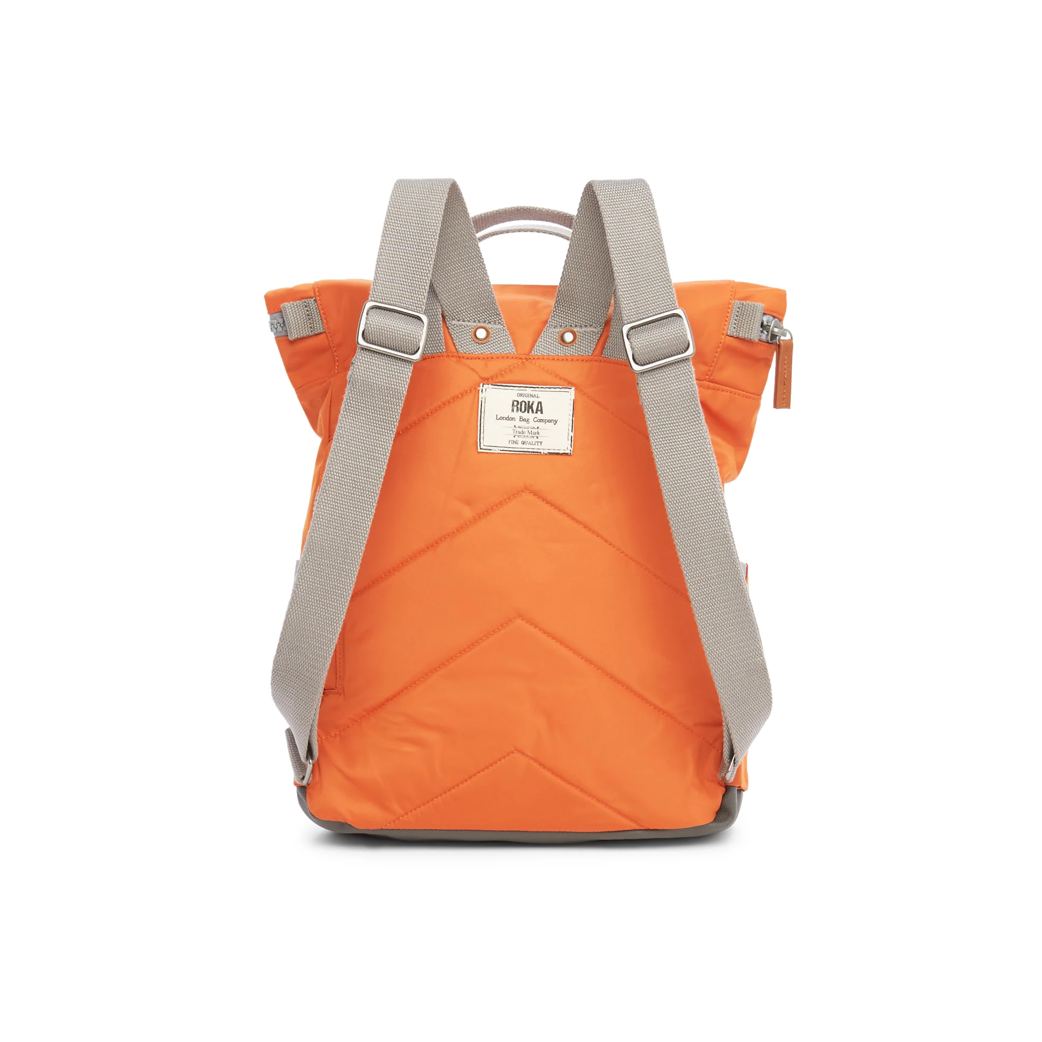 Roka London Canfield B Sustainable Nylon Rucksack, Burnt Orange - Image 7