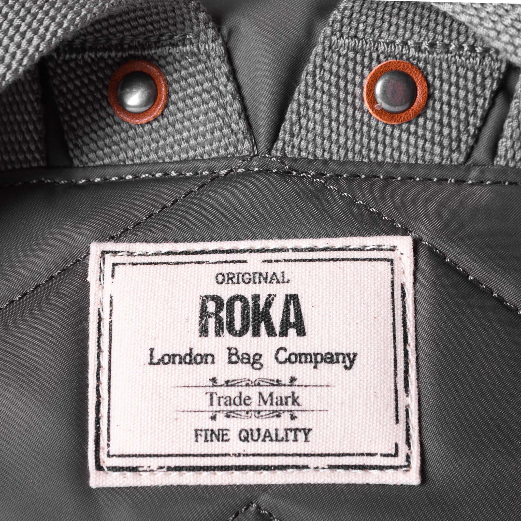 Roka London Canfield B Sustainable Nylon Rucksack, Graphite - Image 7