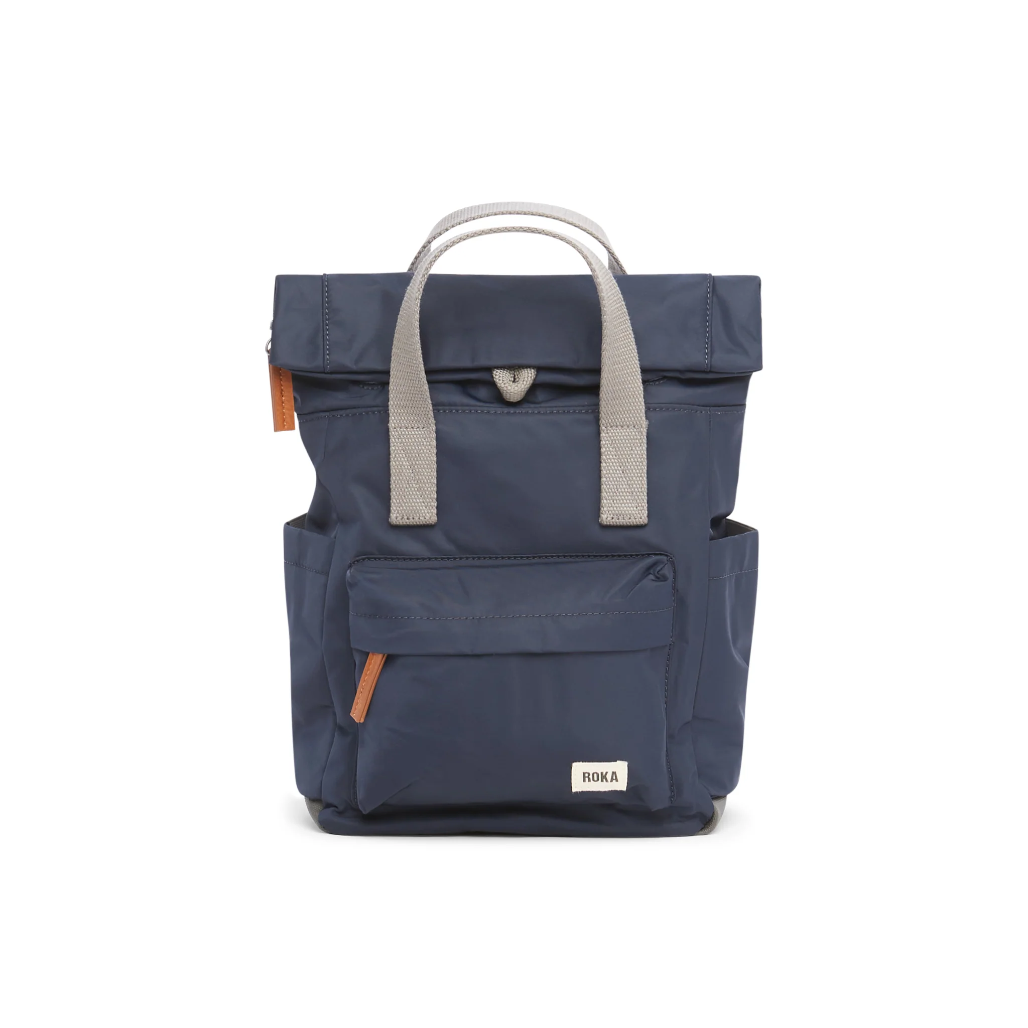 Roka London Canfield B Sustainable Nylon Rucksack, Midnight - Image 11
