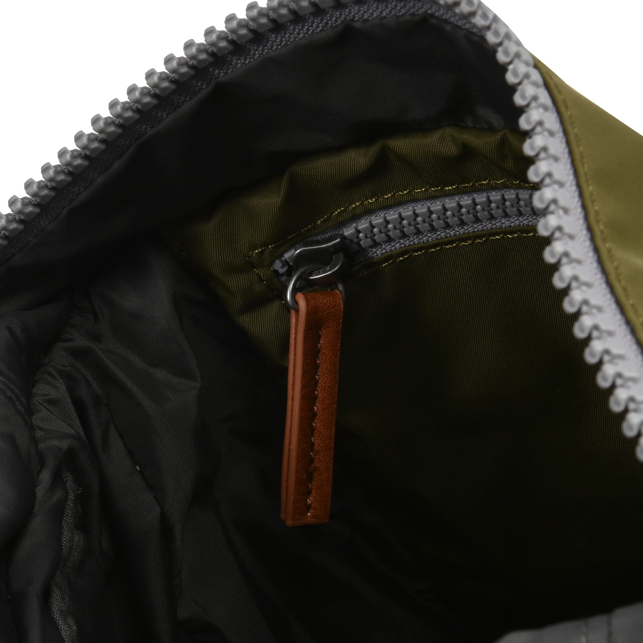 Roka London Canfield B Sustainable Nylon Rucksack, Military - Image 6