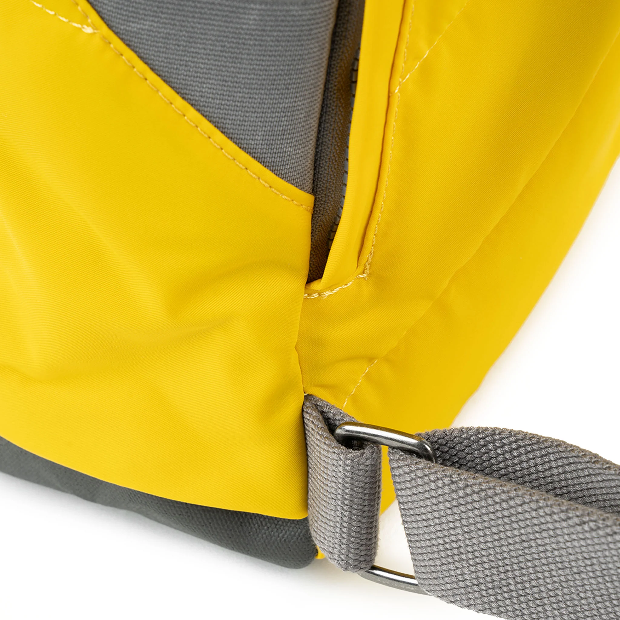Roka London Canfield B Sustainable Nylon Rucksack, Mustard - Image 4