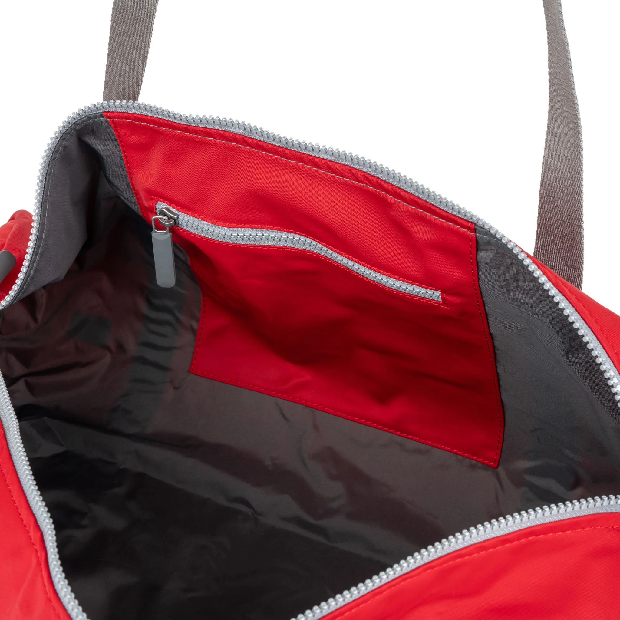 Roka London City Barrel Bag, Cranberry (Recycled Nylon) - Image 6