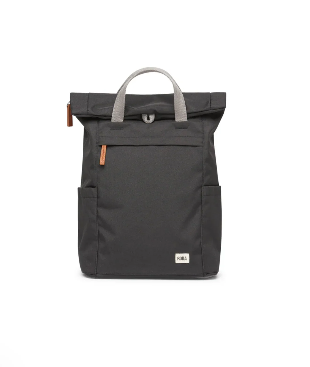 Roka London Finchley Sustainable Canvas Rucksack, Ash - Image 15