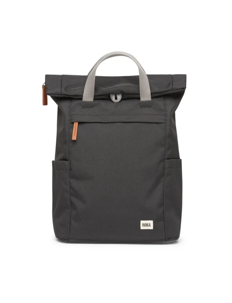 Roka London Finchley Sustainable Canvas Rucksack, Ash - Image 16
