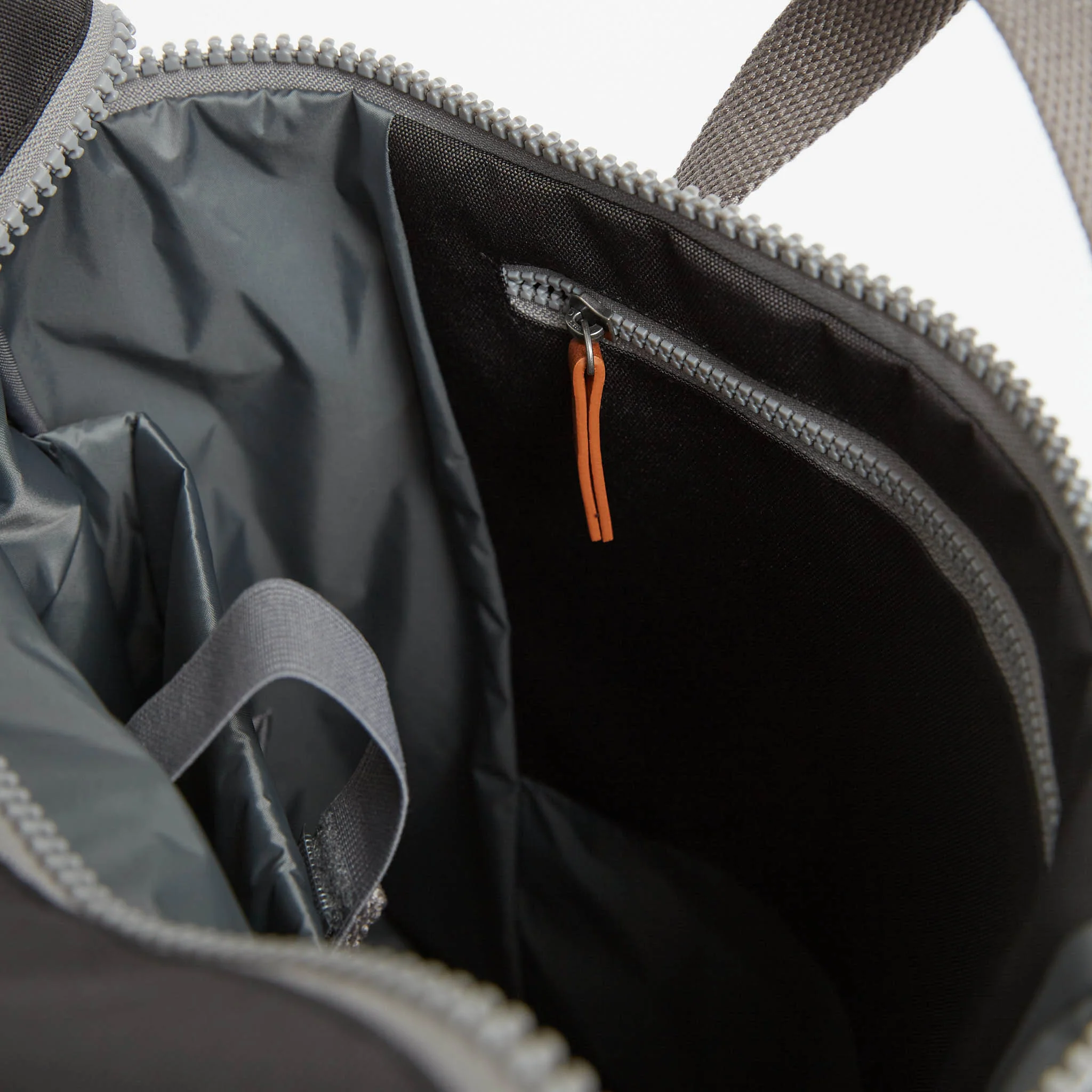 Roka London Finchley Sustainable Canvas Rucksack, Ash - Image 7