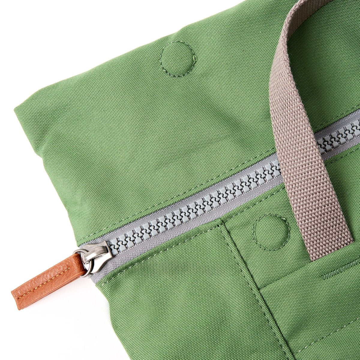 Roka London Finchley Small Sustainable Canvas Rucksack, Artichoke - Image 7