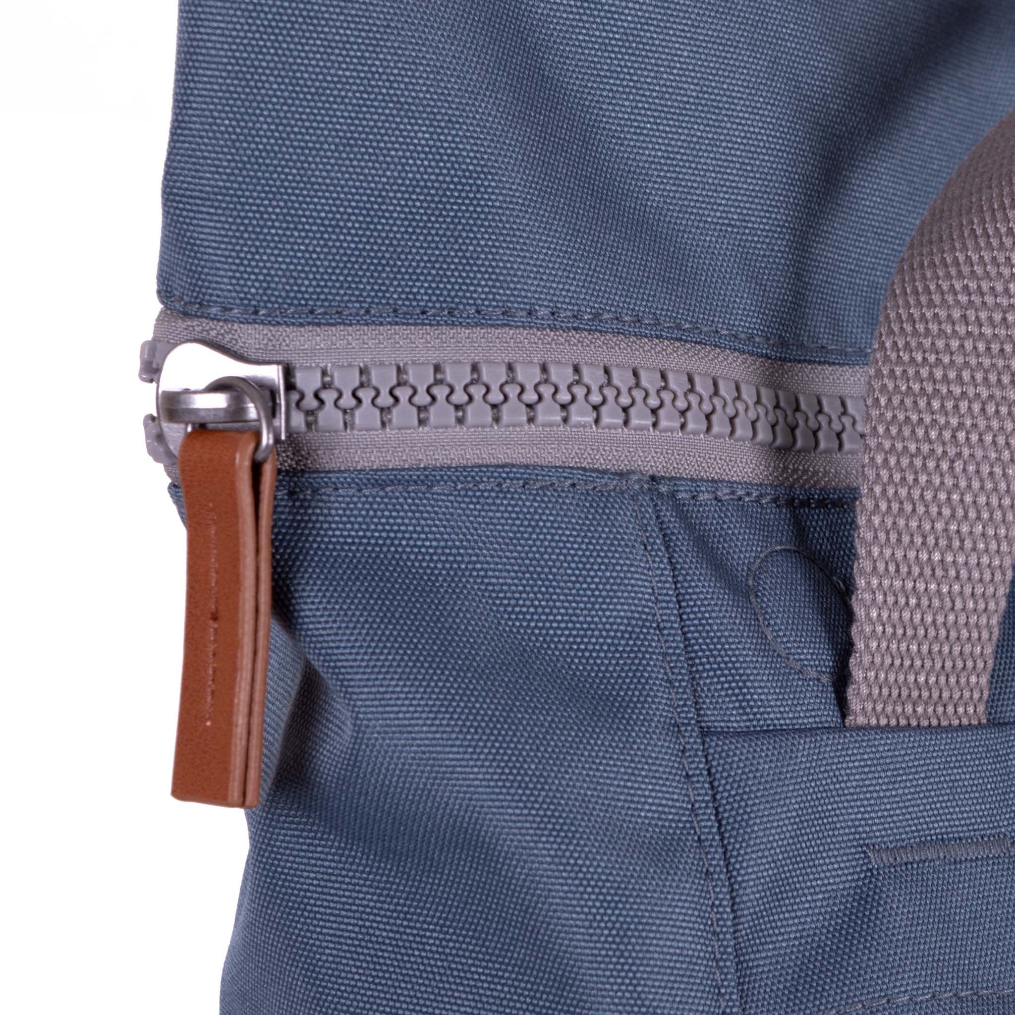 Roka London Finchley Sustainable Canvas Rucksack, Airforce - Image 4