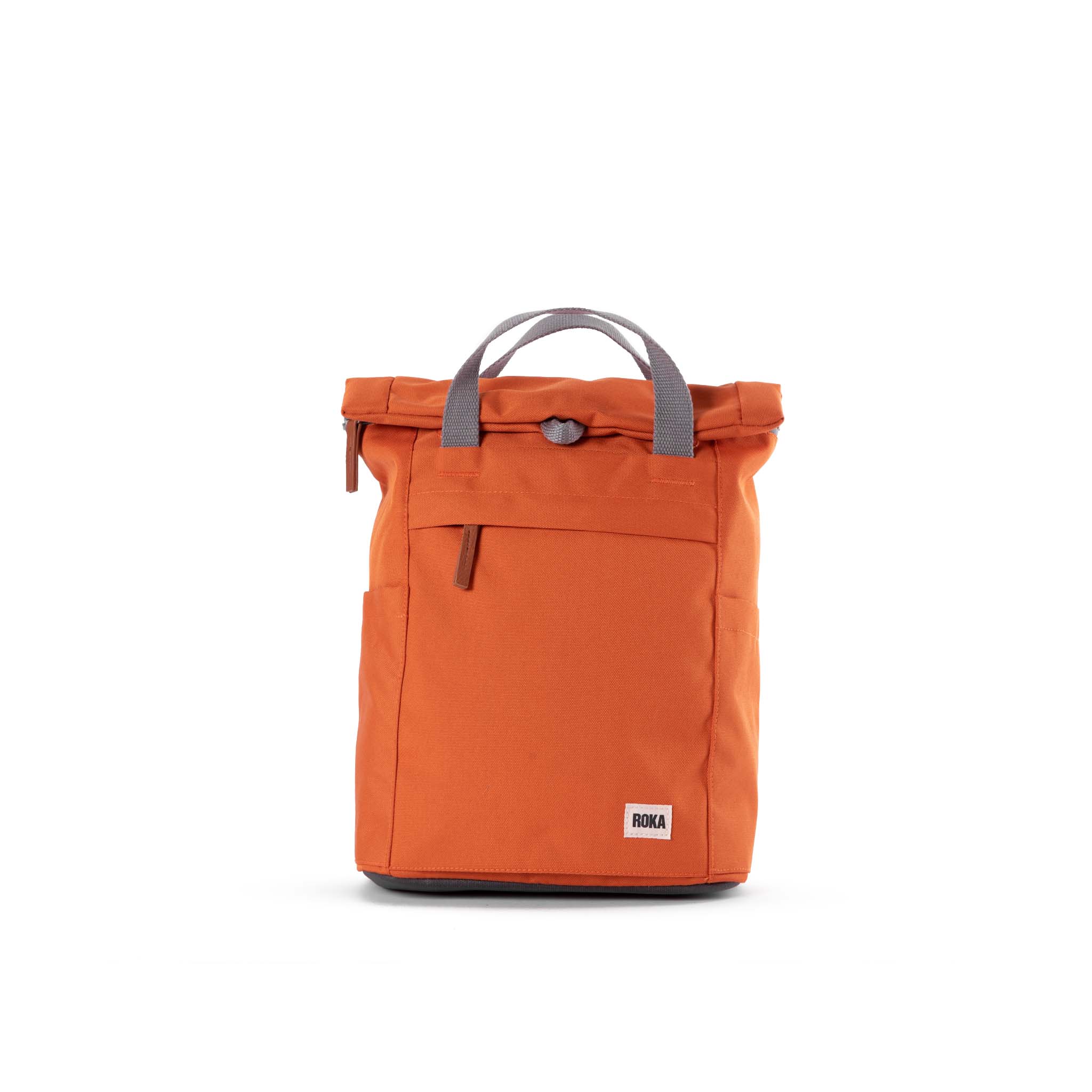 Roka London Finchley Sustainable Canvas Rucksack, Atomic Orange - Image 17