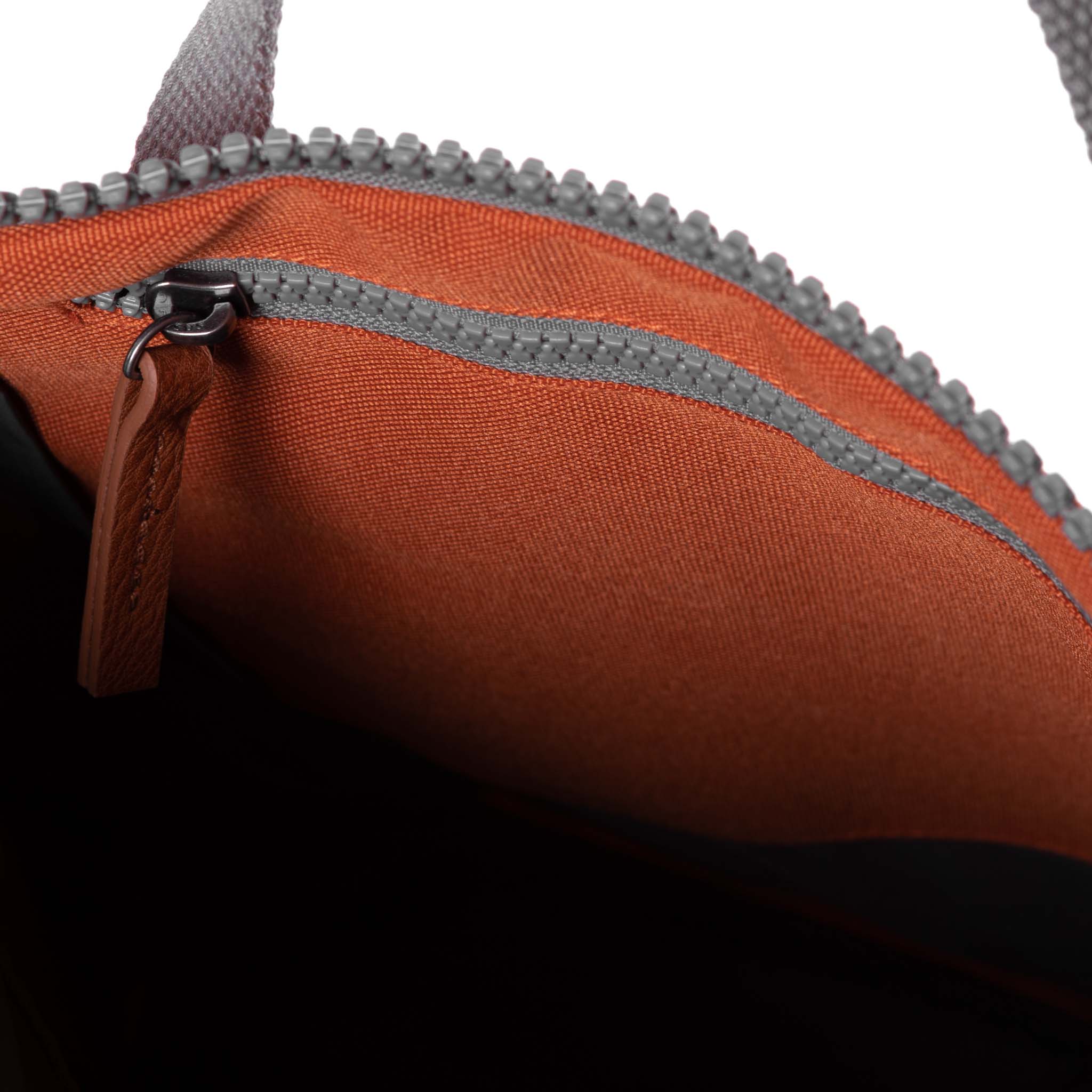 Roka London Finchley Sustainable Canvas Rucksack, Atomic Orange - Image 6