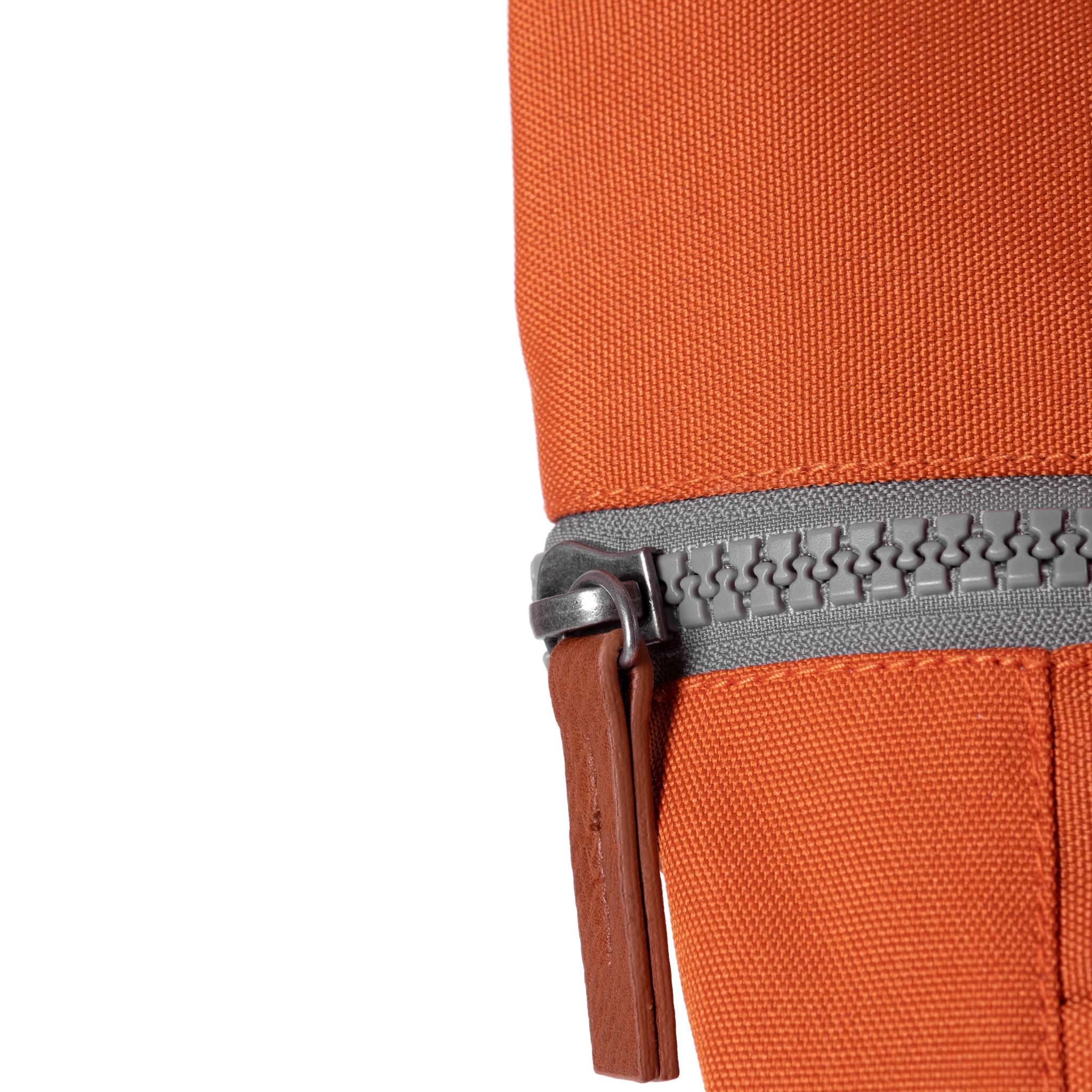 Roka London Finchley Sustainable Canvas Rucksack, Atomic Orange - Image 7