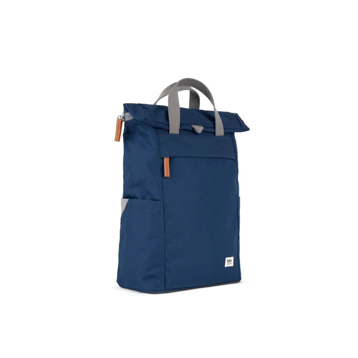 Roka London Finchley Sustainable Canvas Rucksack, Crisp Blue - Image 2