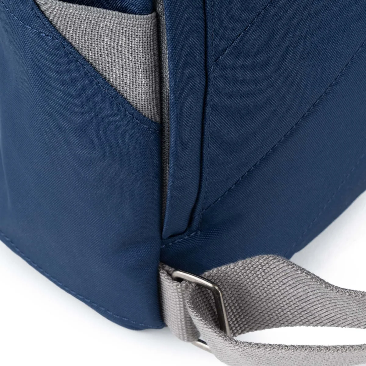 Roka London Finchley Sustainable Canvas Rucksack, Crisp Blue - Image 5