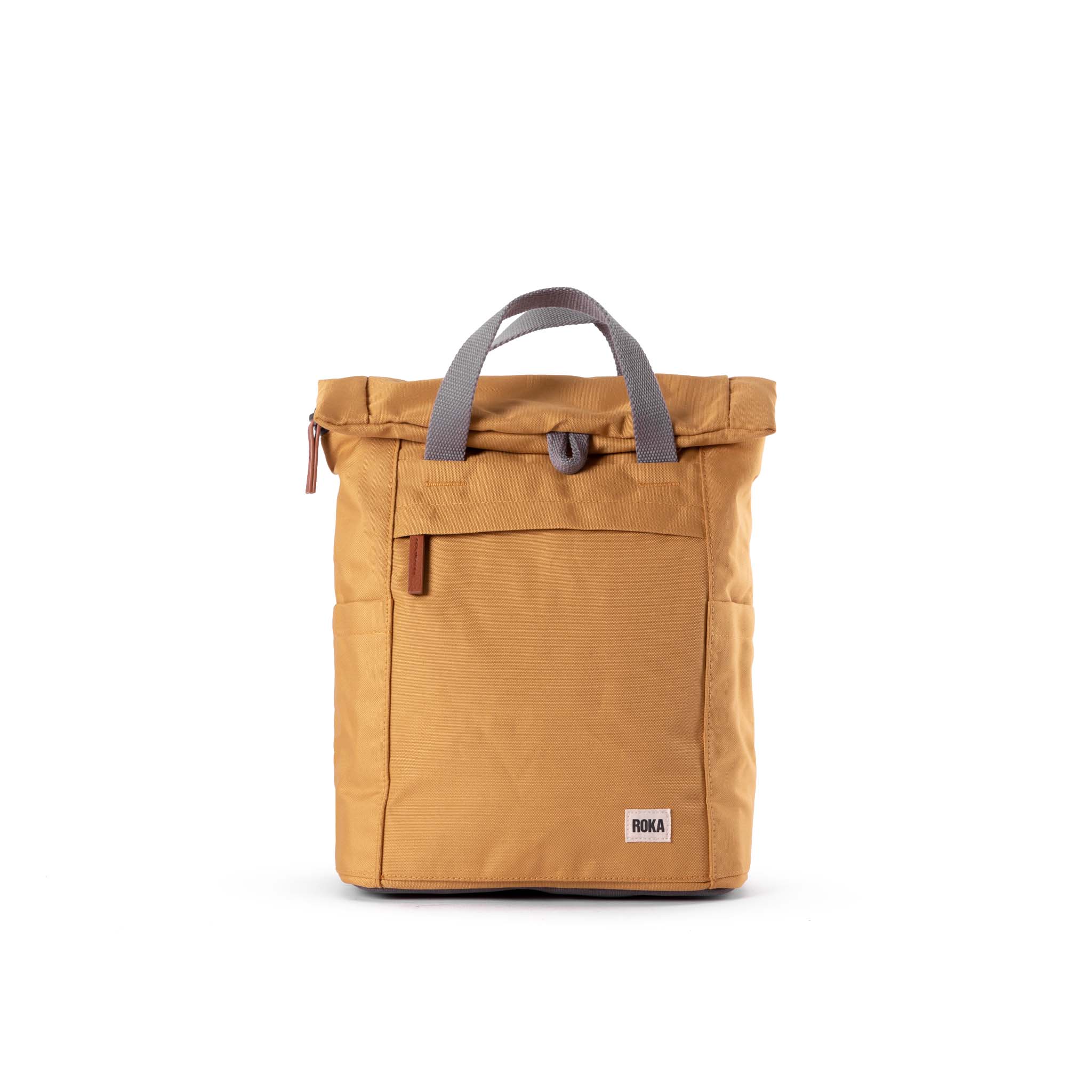Roka London Finchley Sustainable Canvas Rucksack, Flax - Image 13