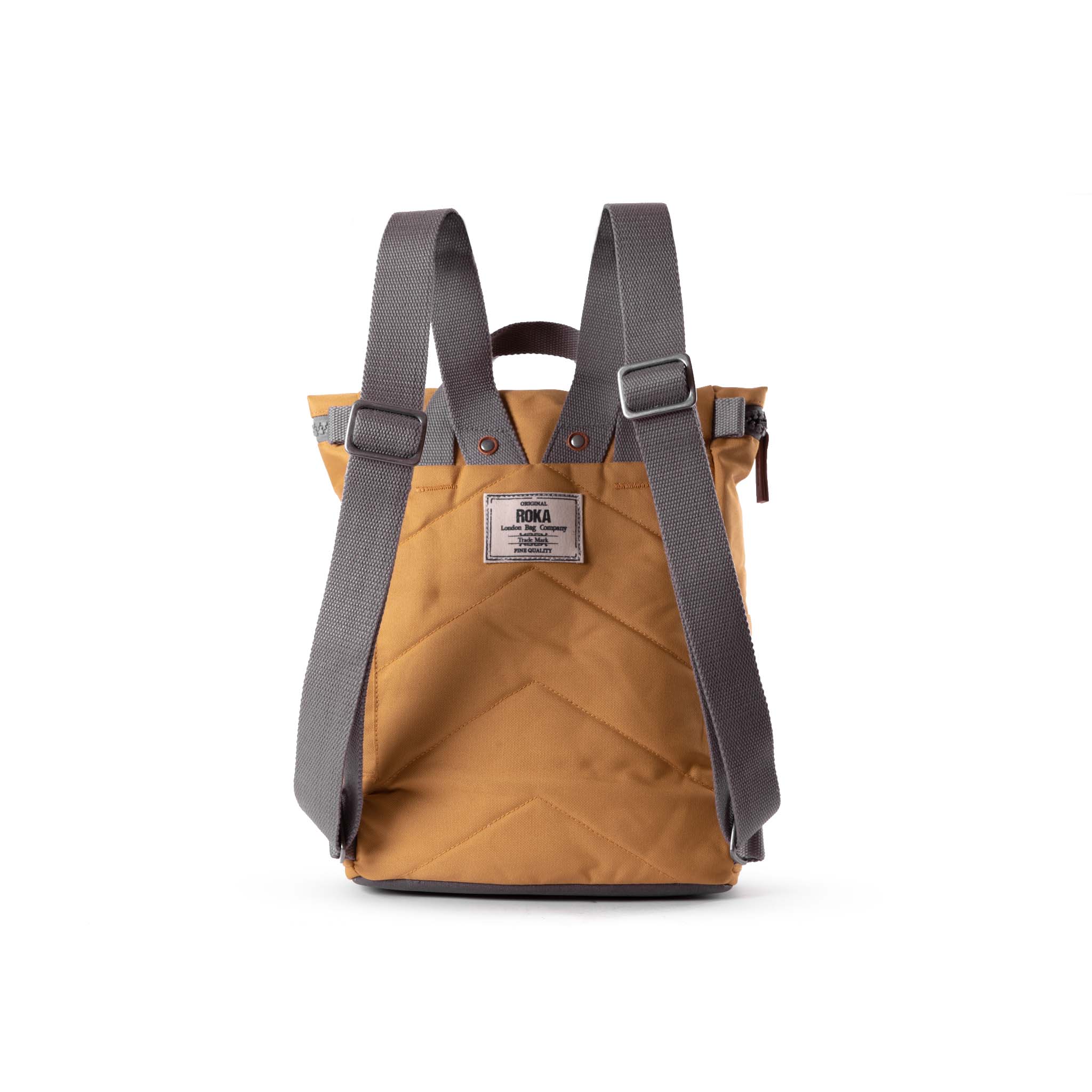 Roka London Finchley Sustainable Canvas Rucksack, Flax - Image 3