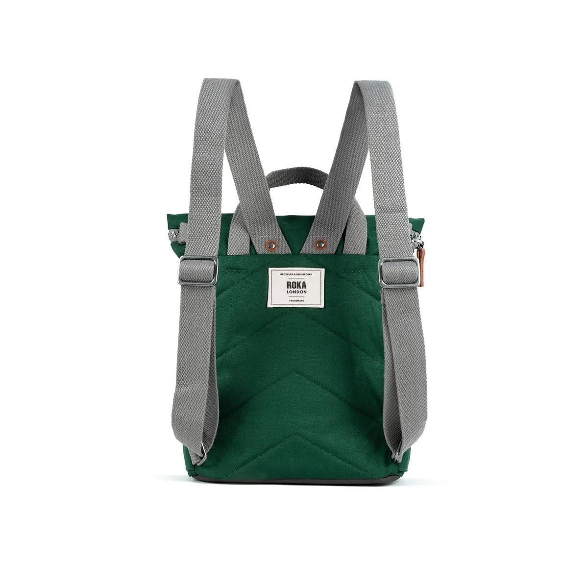 Roka London Finchley Rucksack, Forest (Sustainable Canvas) - Image 3