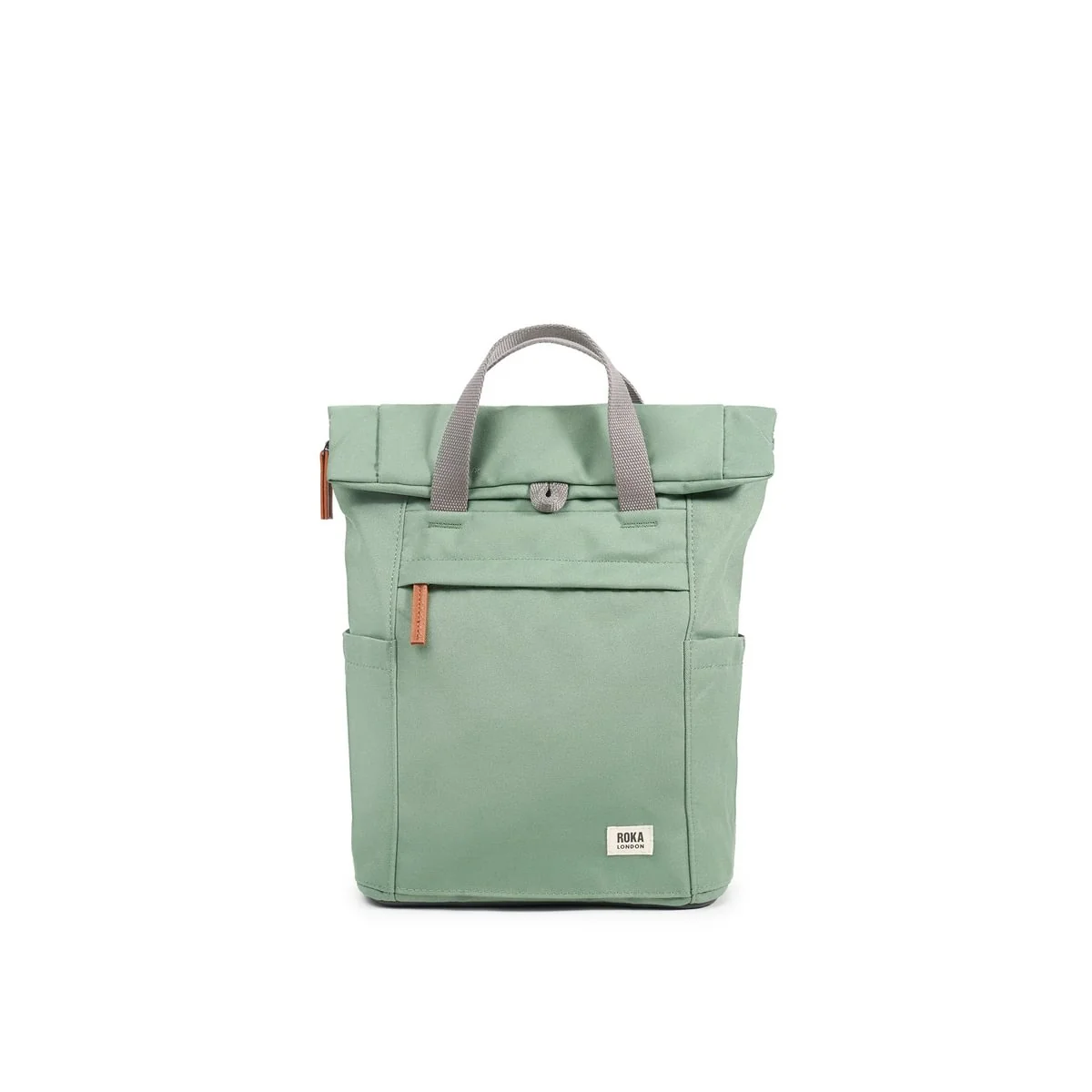 Roka London Finchley Sustainable Canvas Rucksack, Frost - Image 11