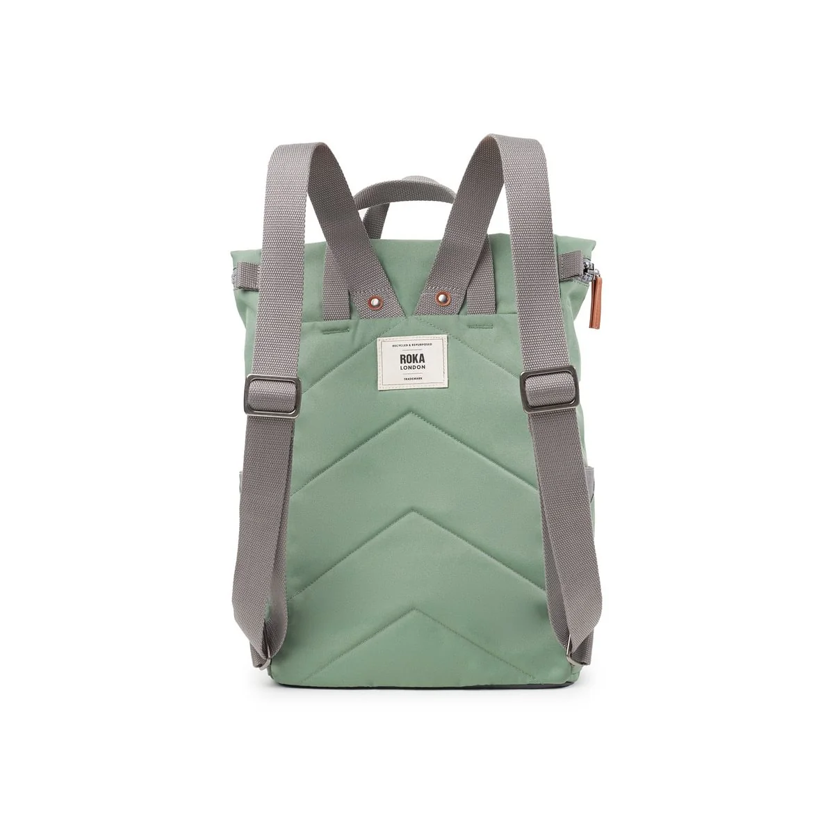 Roka London Finchley Sustainable Canvas Rucksack, Frost - Image 3