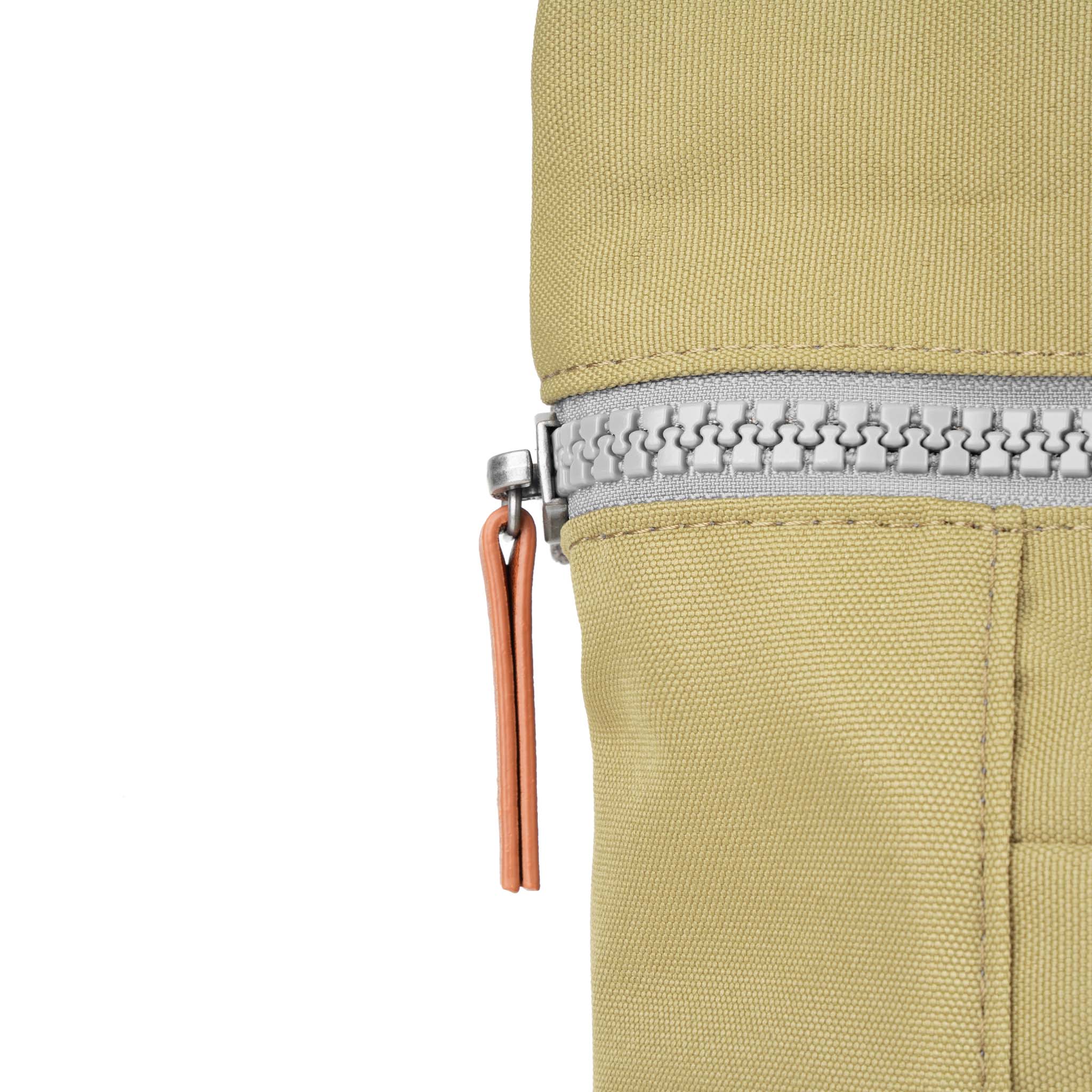 Roka London Finchley Sustainable Canvas Rucksack, Khaki - Image 5