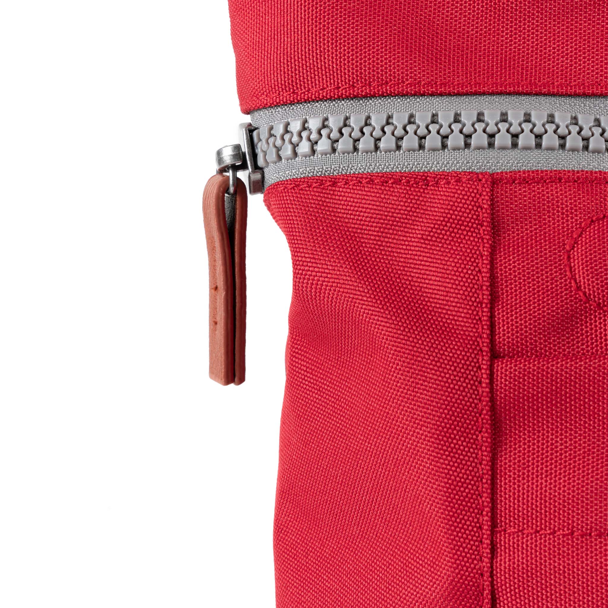 Roka London Finchley Sustainable Canvas Rucksack, Mars Red - Image 5