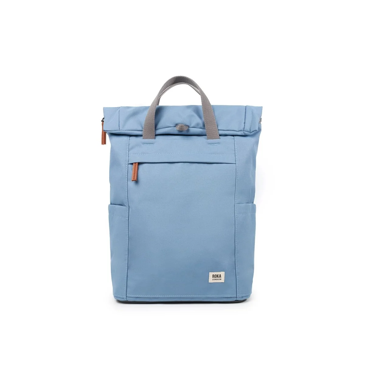 Roka London Finchley Sustainable Canvas Rucksack, Retro Blue