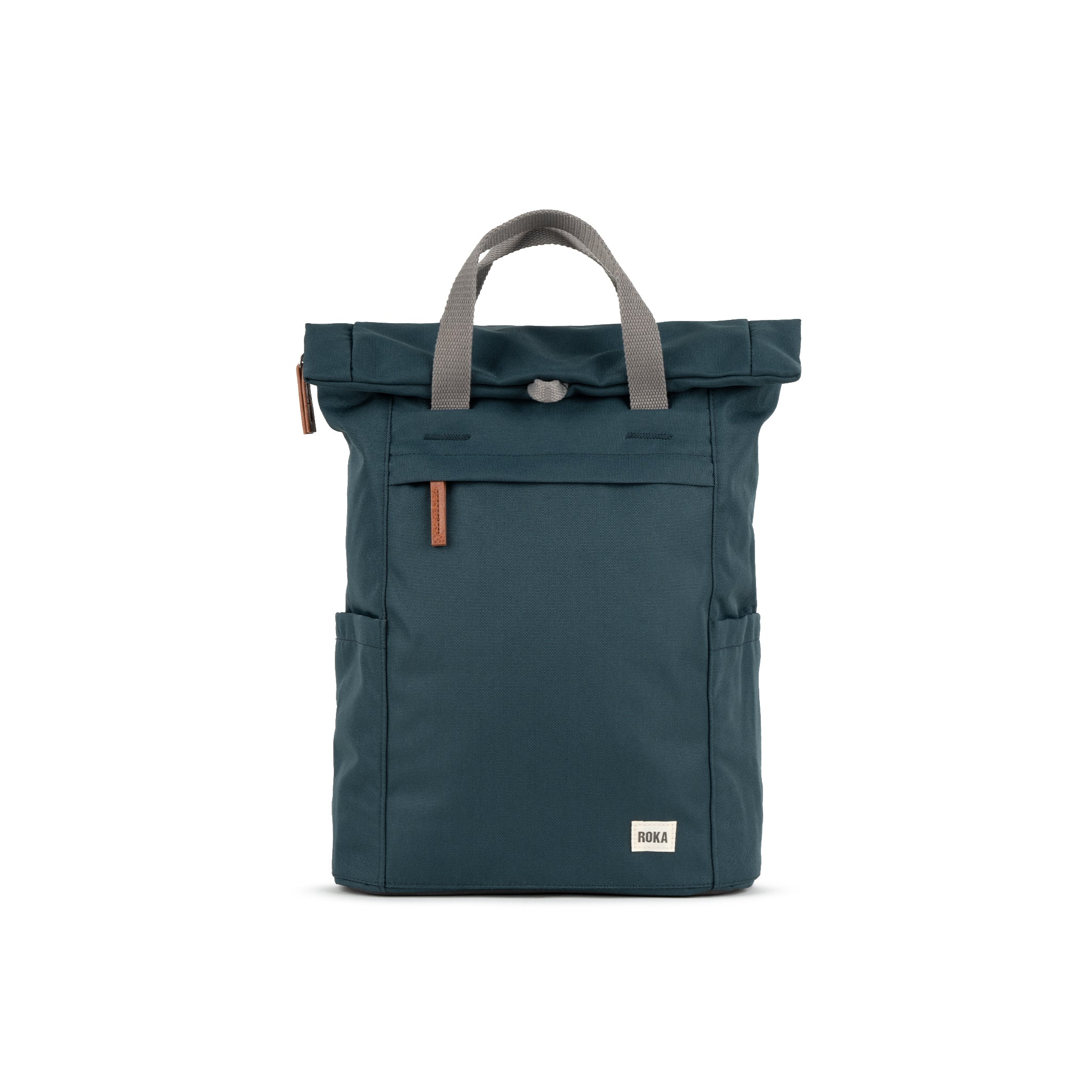 Roka London Finchley Sustainable Canvas Rucksack, Smoke