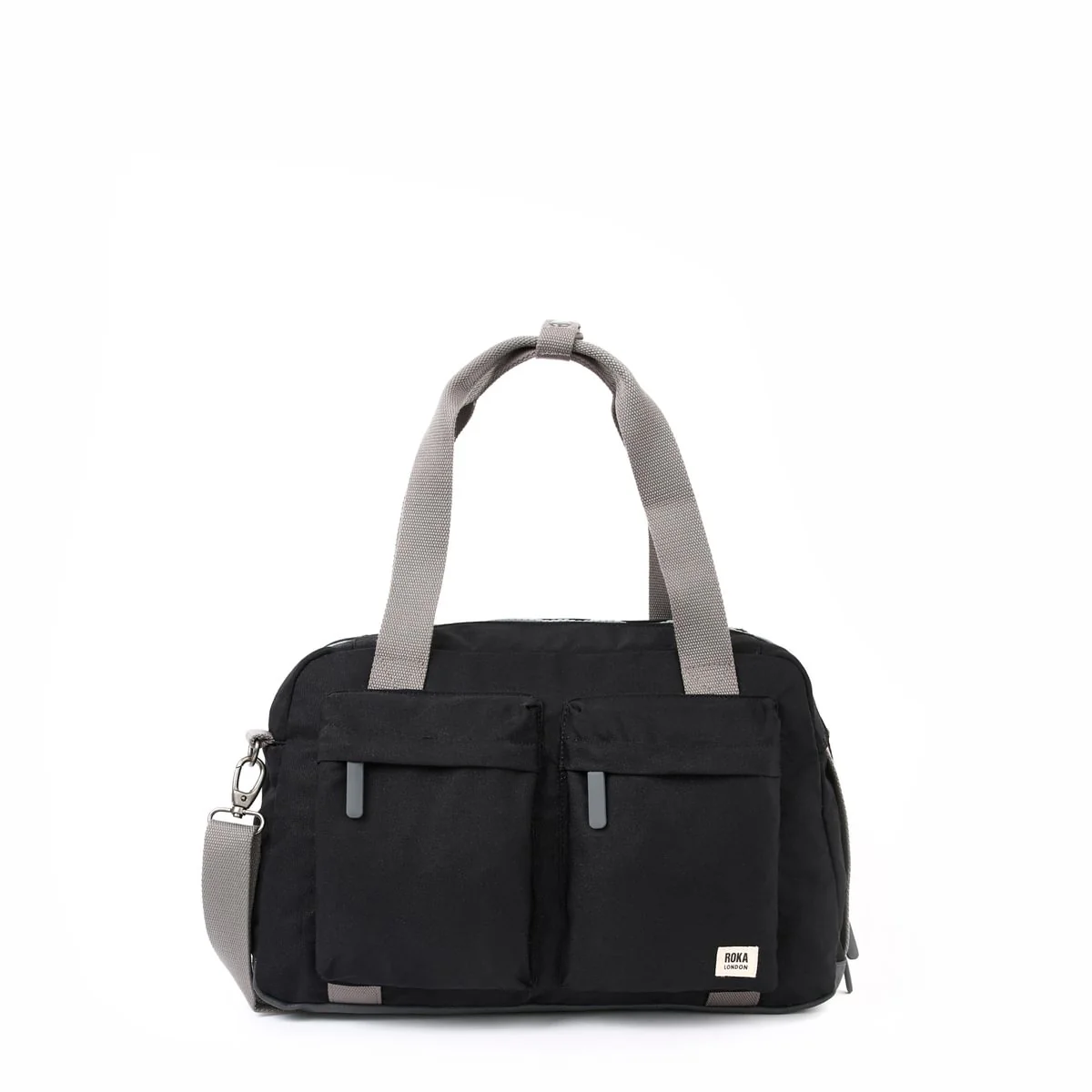 Roka London Gatwick Duffel Bag, Ash (Recycled Canvas)