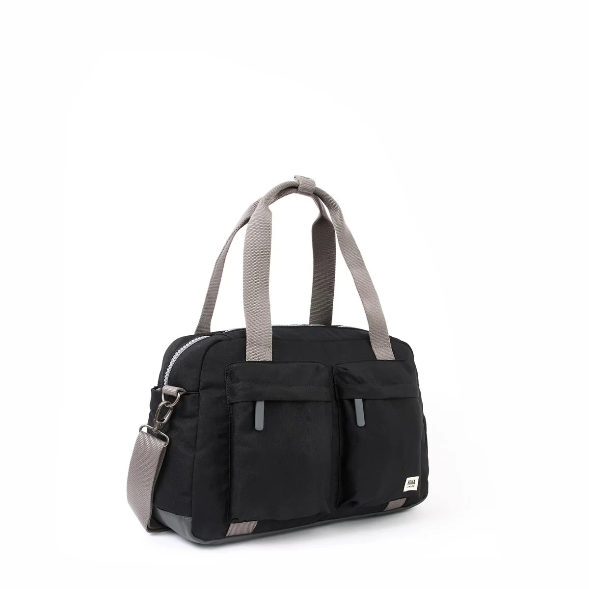 Roka London Gatwick Duffel Bag, Ash (Recycled Canvas) - Image 2