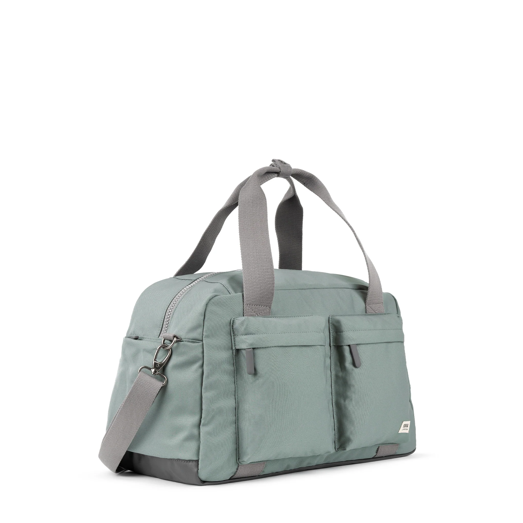 Roka London Gatwick Duffel Bag, Pewter (Recycled Canvas) - Image 2