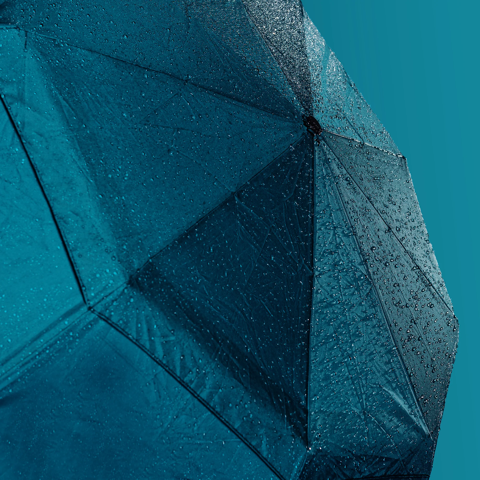 Roka London Waterloo Sustainable Umbrella, Teal - Image 9