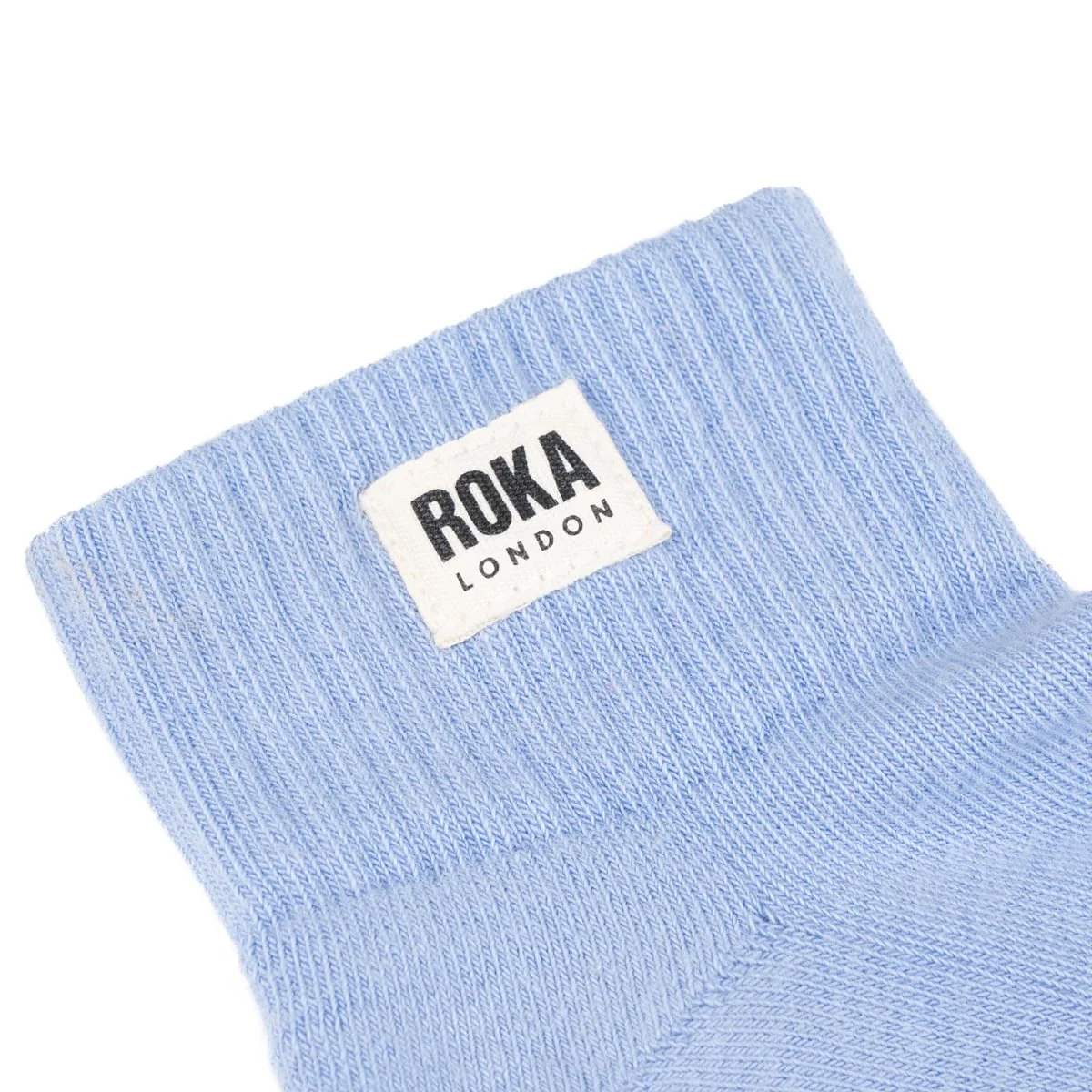 Roka London Wembley Organic Cotton Ankle Socks, Thistle - Image 2