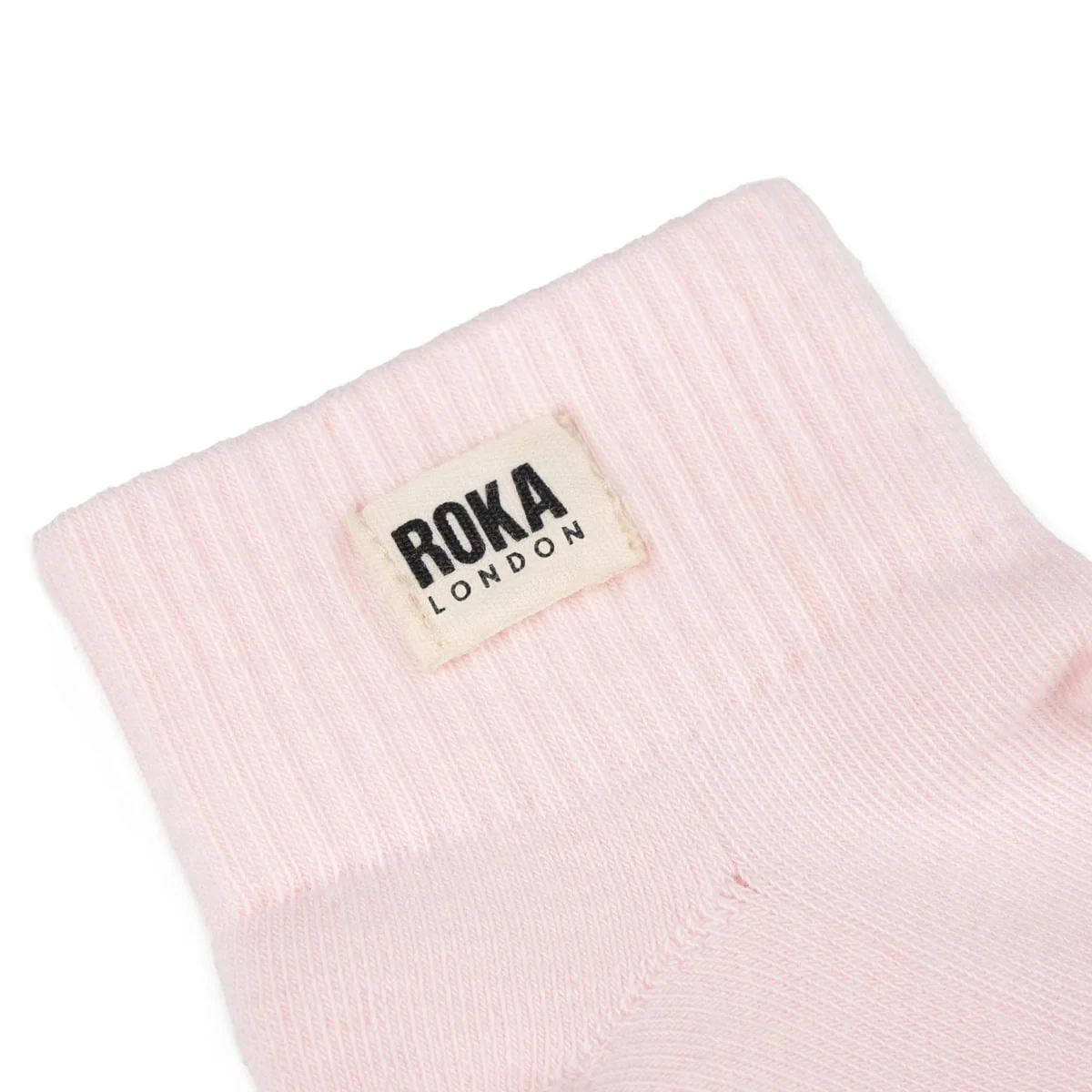 Roka London Wembley Organic Cotton Ankle Socks, Transcendent  Pink - Image 2
