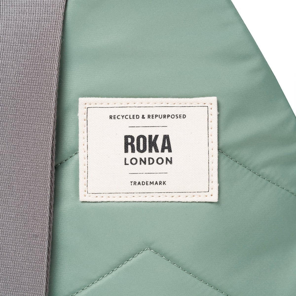 Roka London Willesden B Large Crossbody Bag, Frost (Recycled Nylon) - Image 5