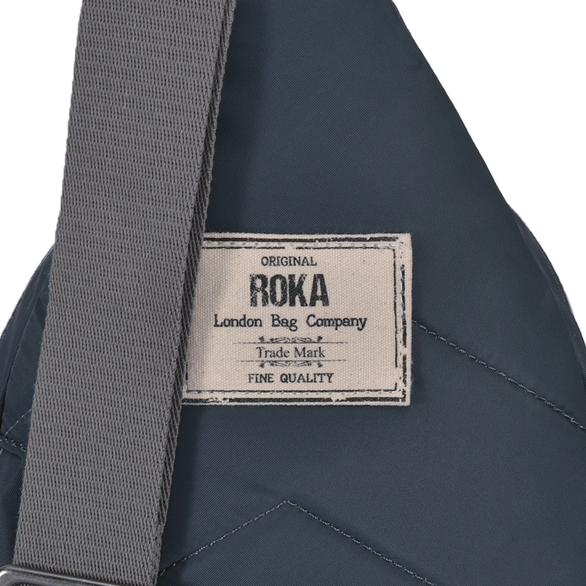 Roka London Willesden B Large Crossbody Bag, Smoke (Recycled Nylon) - Image 4