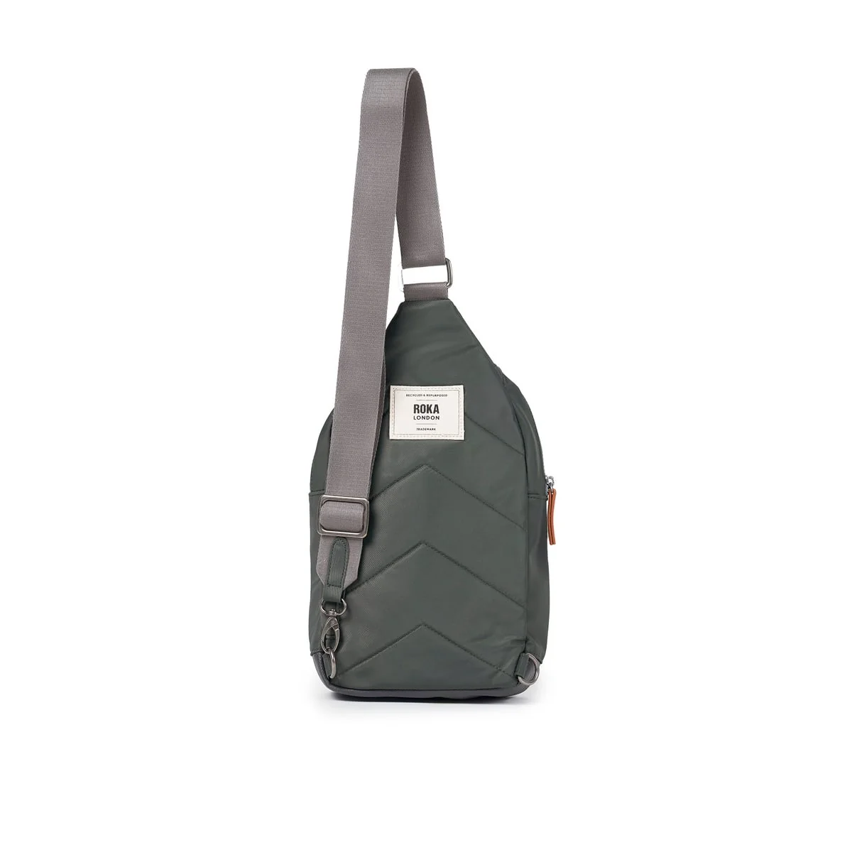 Roka London Willesden B Large Crossbody Bag, Thyme (Recycled Nylon) - Image 3