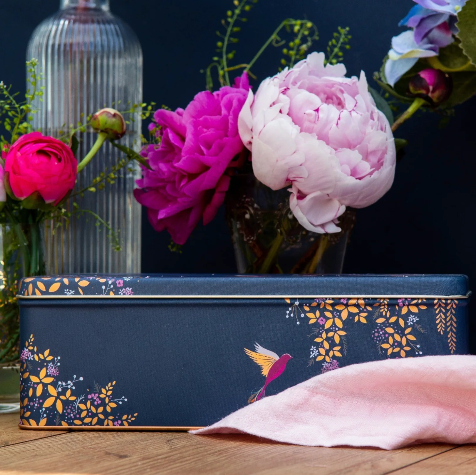 Sara Miller Deep Rectangular Storage Tin, Hummingbird - Image 5