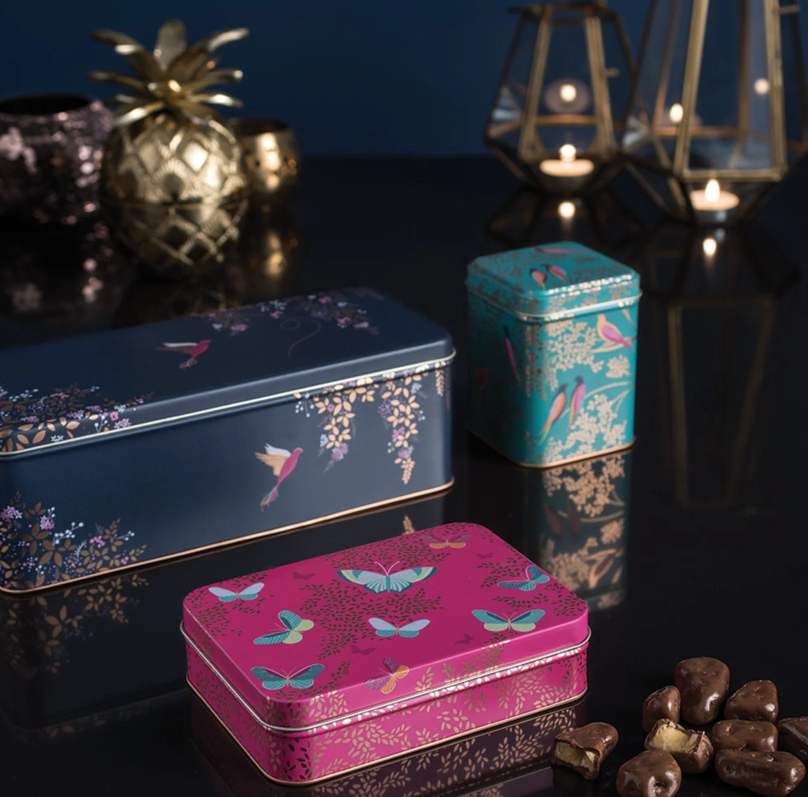 Sara Miller Deep Rectangular Storage Tin, Hummingbird - Image 6